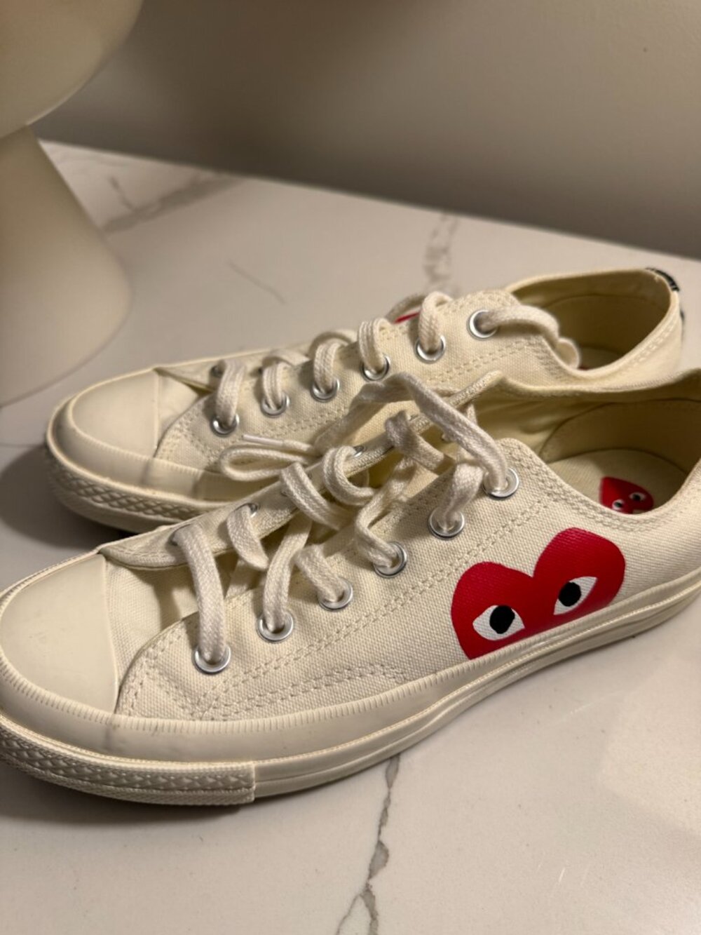 Comme Des Garcons PLAY Unisex Chuck Taylor Lace Up Sneakers - Picture 5 of 6
